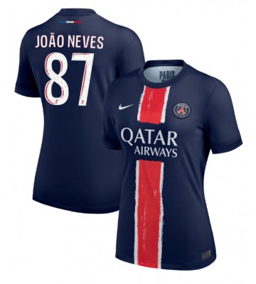 Paris Saint-Germain Joao Neves #87 Hemmatröja Dam 2024-25 Kortärmad